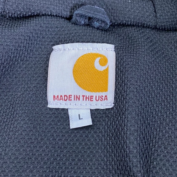 Carhartt X Sunrise Mens Black Full Zip Canvas Jacket Hoodie Made in USA Size L - Picture 4 of 14